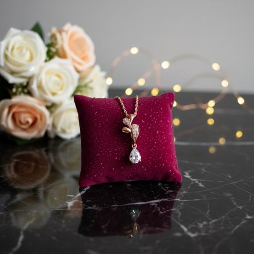 Lumina Drop Pendant Chain - Rose Gold